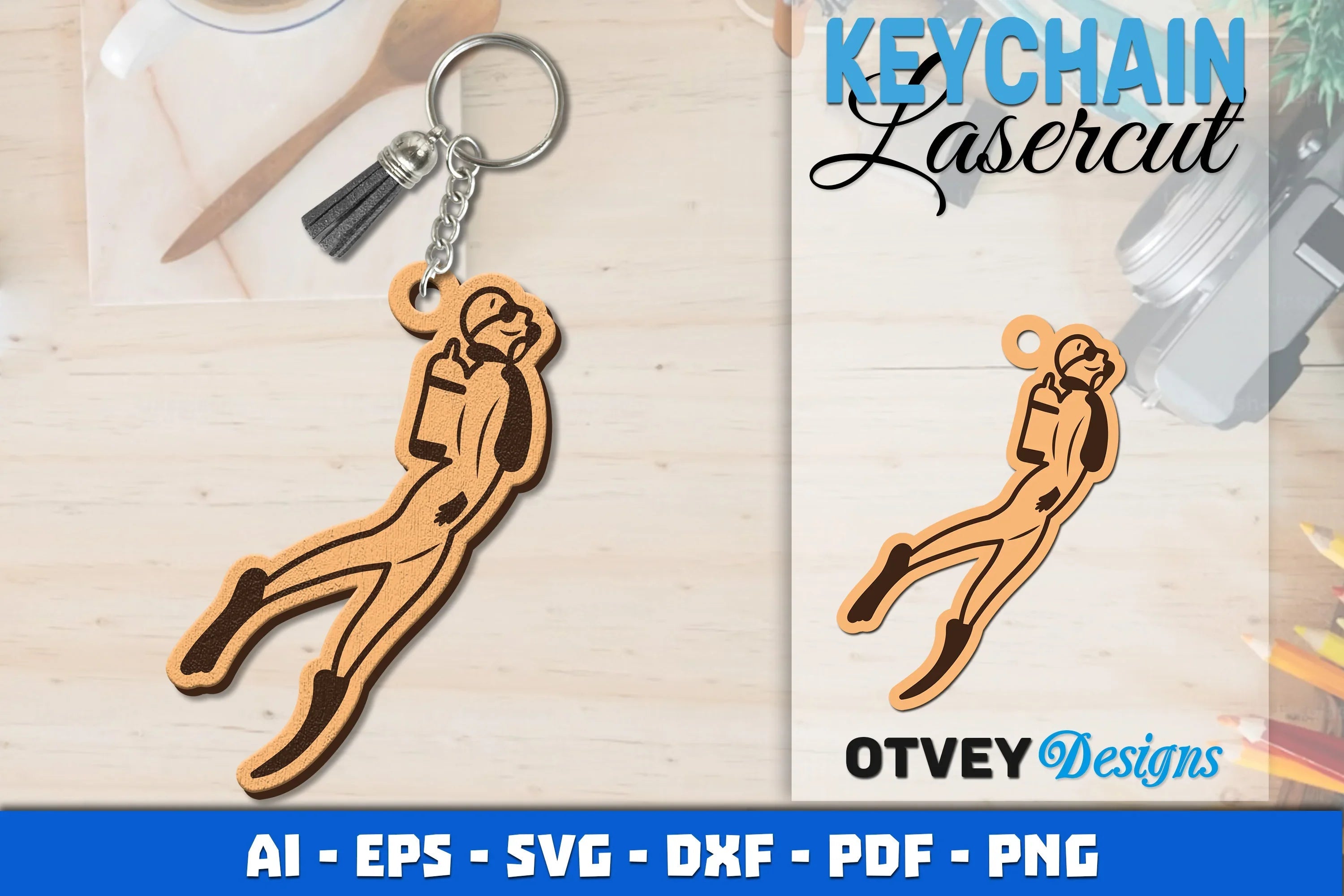 Keychain Diving Lasercut SVG Bundle - CraftNest - Digital Crafting and Art
