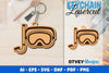 Keychain Diving Lasercut SVG Bundle