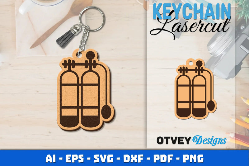 Keychain Diving Lasercut SVG Bundle 6 - CraftNest - Digital Crafting and Art