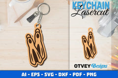 Keychain Diving Lasercut SVG Bundle 12 - CraftNest - Digital Crafting and Art