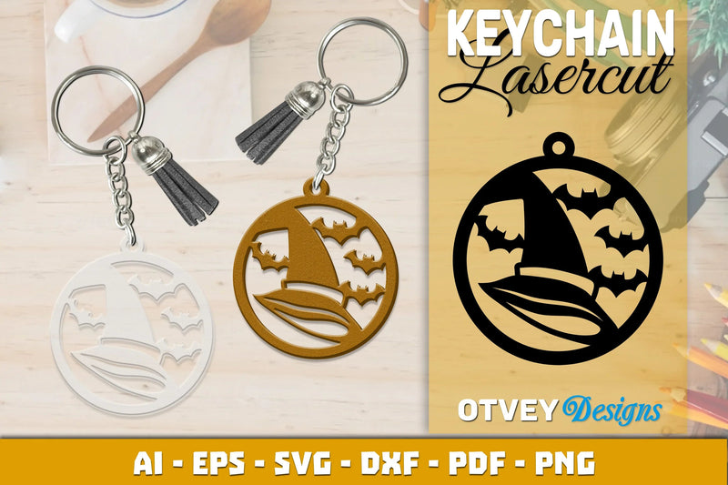 Keychain Halloween Lasercut SVG Bundle 140 - CraftNest - Digital Crafting and Art