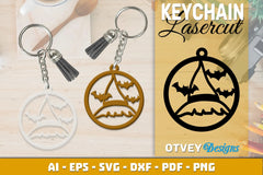 Keychain Halloween Lasercut SVG Bundle 141 - CraftNest - Digital Crafting and Art