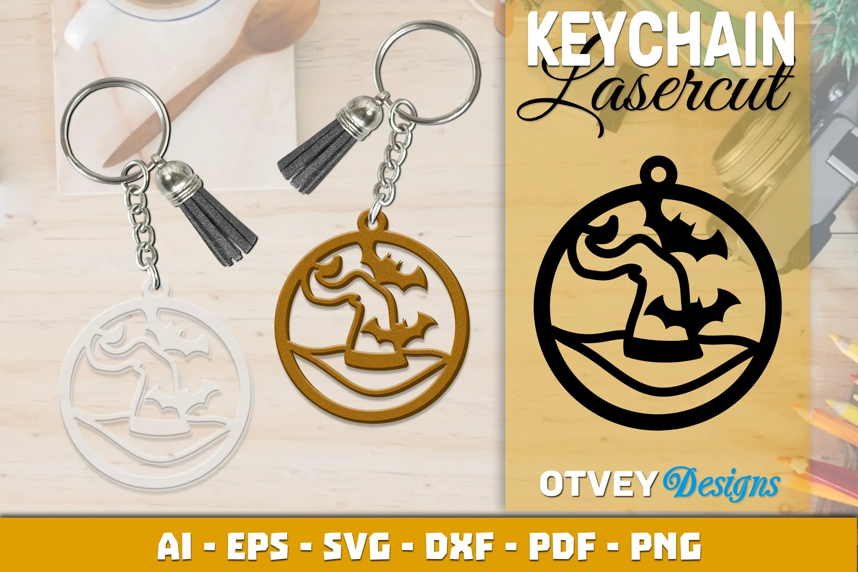 Keychain Halloween Lasercut SVG Bundle 143 - CraftNest - Digital Crafting and Art