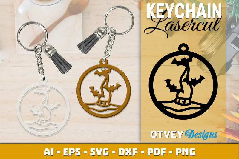 Keychain Halloween Lasercut SVG Bundle 144 - CraftNest - Digital Crafting and Art