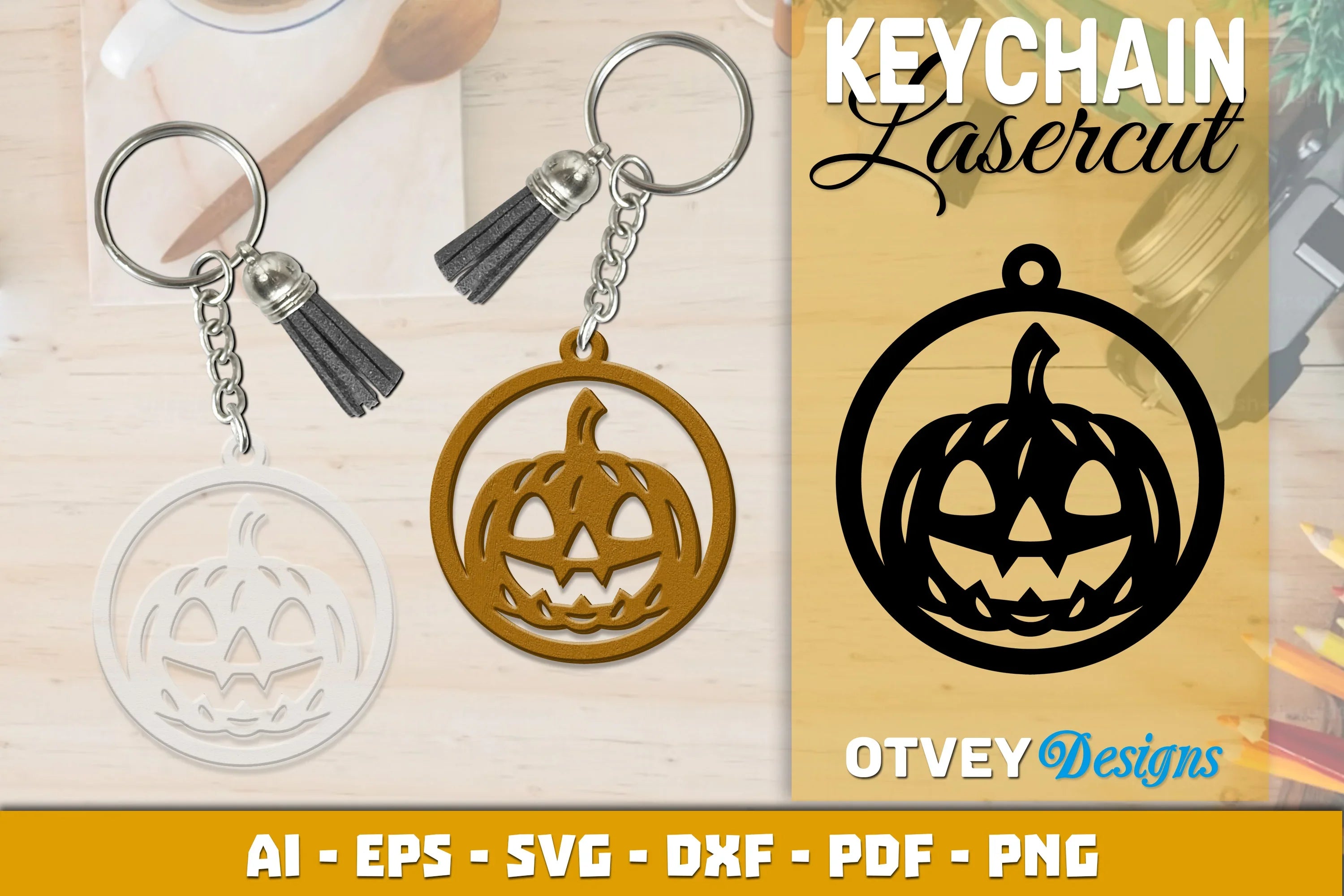 Keychain Halloween Lasercut SVG Bundle 145 - CraftNest - Digital Crafting and Art