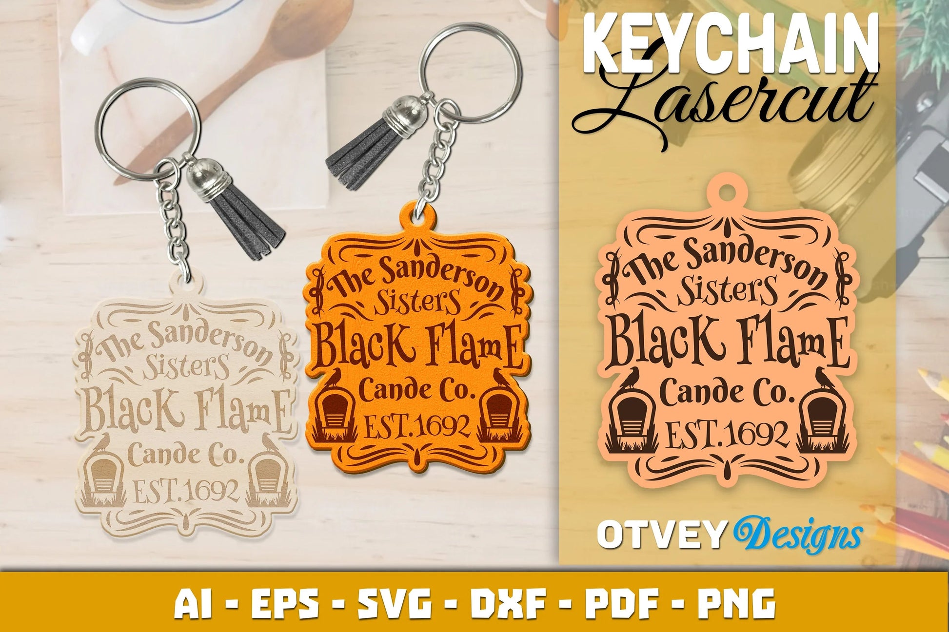 Keychain Halloween Lasercut SVG Bundle 201 - CraftNest - Digital Crafting and Art