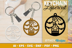 Keychain Halloween Lasercut SVG Bundle 151 - CraftNest - Digital Crafting and Art