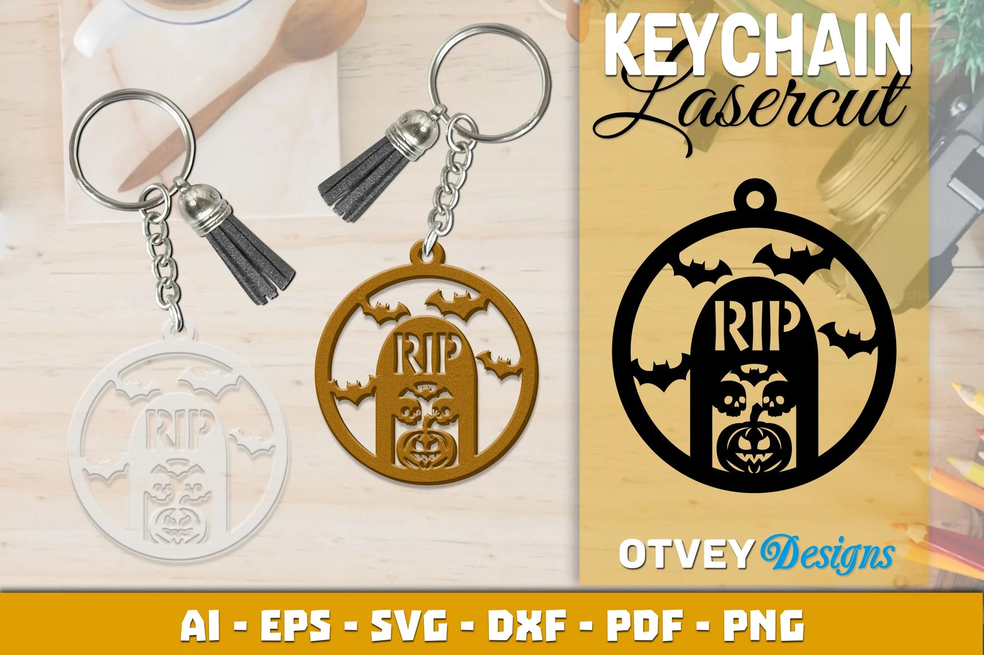 Keychain Halloween Lasercut SVG Bundle 152 - CraftNest - Digital Crafting and Art