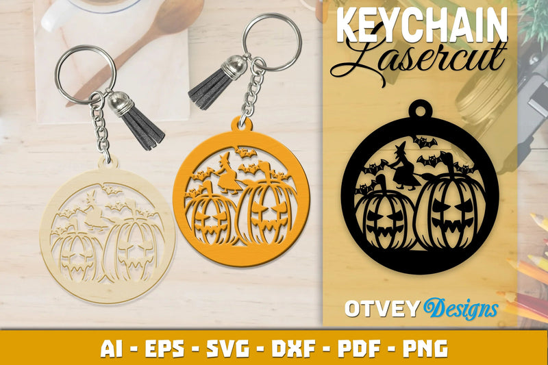 Keychain Halloween Lasercut SVG Bundle 230 - CraftNest - Digital Crafting and Art