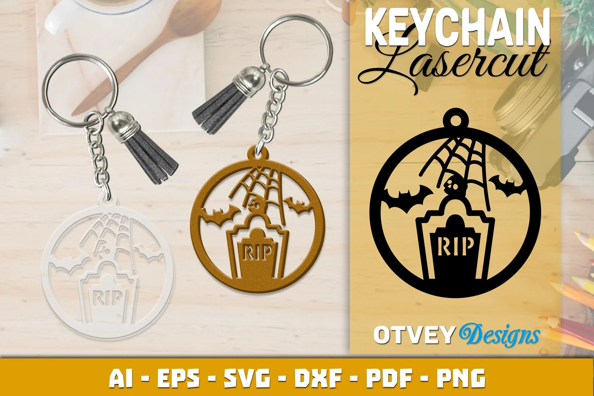 Keychain Halloween Lasercut SVG Bundle 153 - CraftNest - Digital Crafting and Art