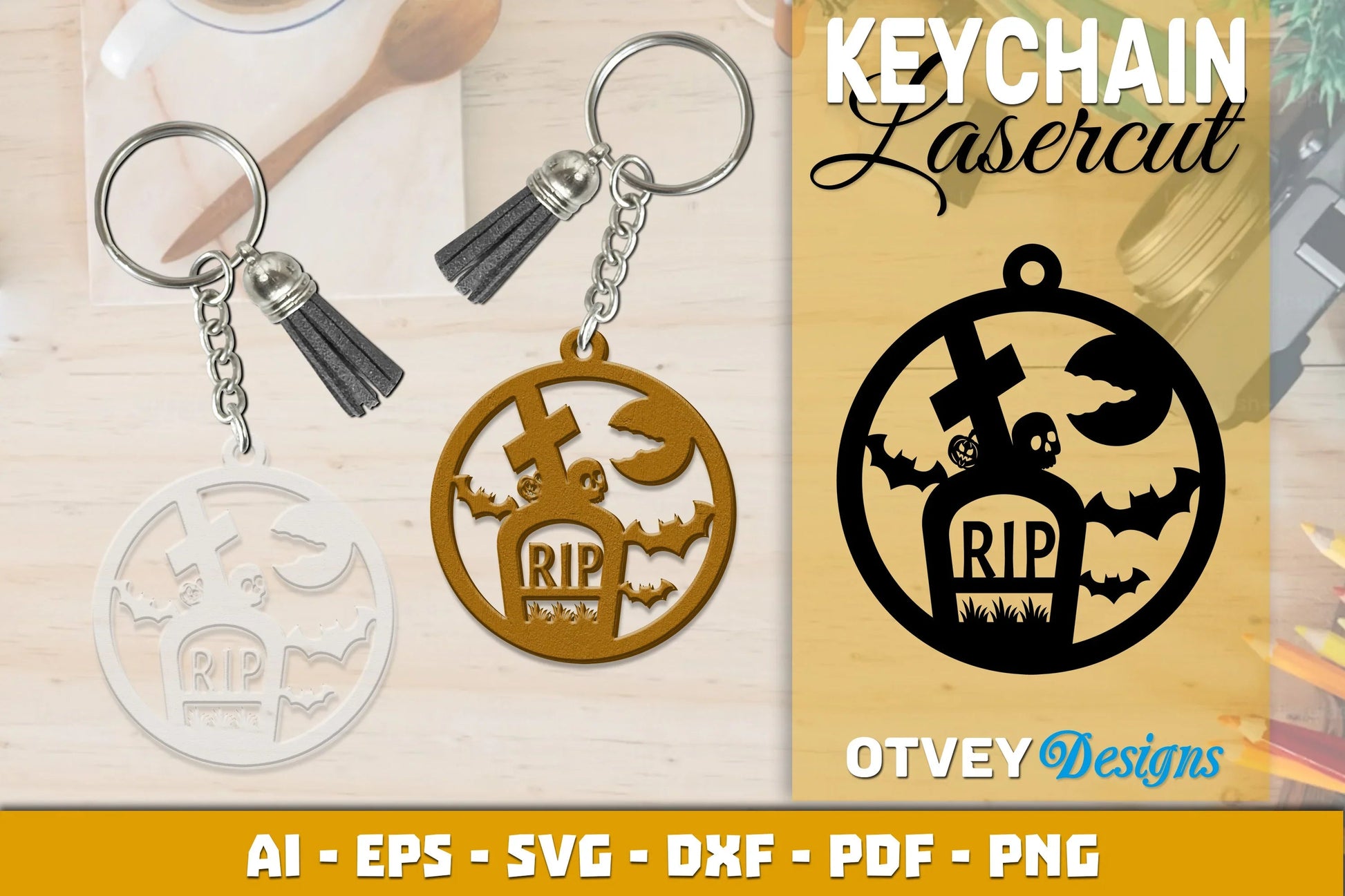 Keychain Halloween Lasercut SVG Bundle 156 - CraftNest - Digital Crafting and Art