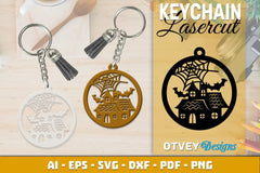 Keychain Halloween Lasercut SVG Bundle 160 - CraftNest - Digital Crafting and Art