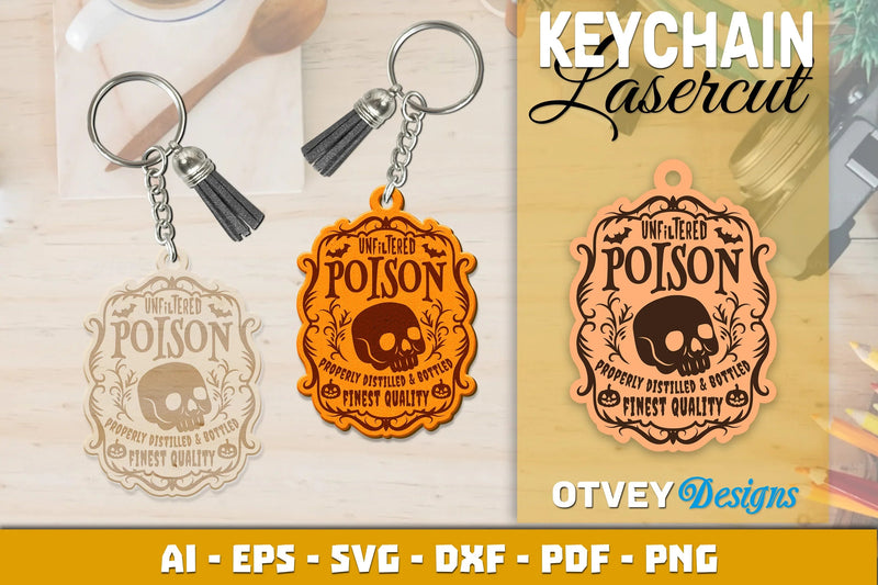 Keychain Halloween Lasercut SVG Bundle 214 - CraftNest - Digital Crafting and Art