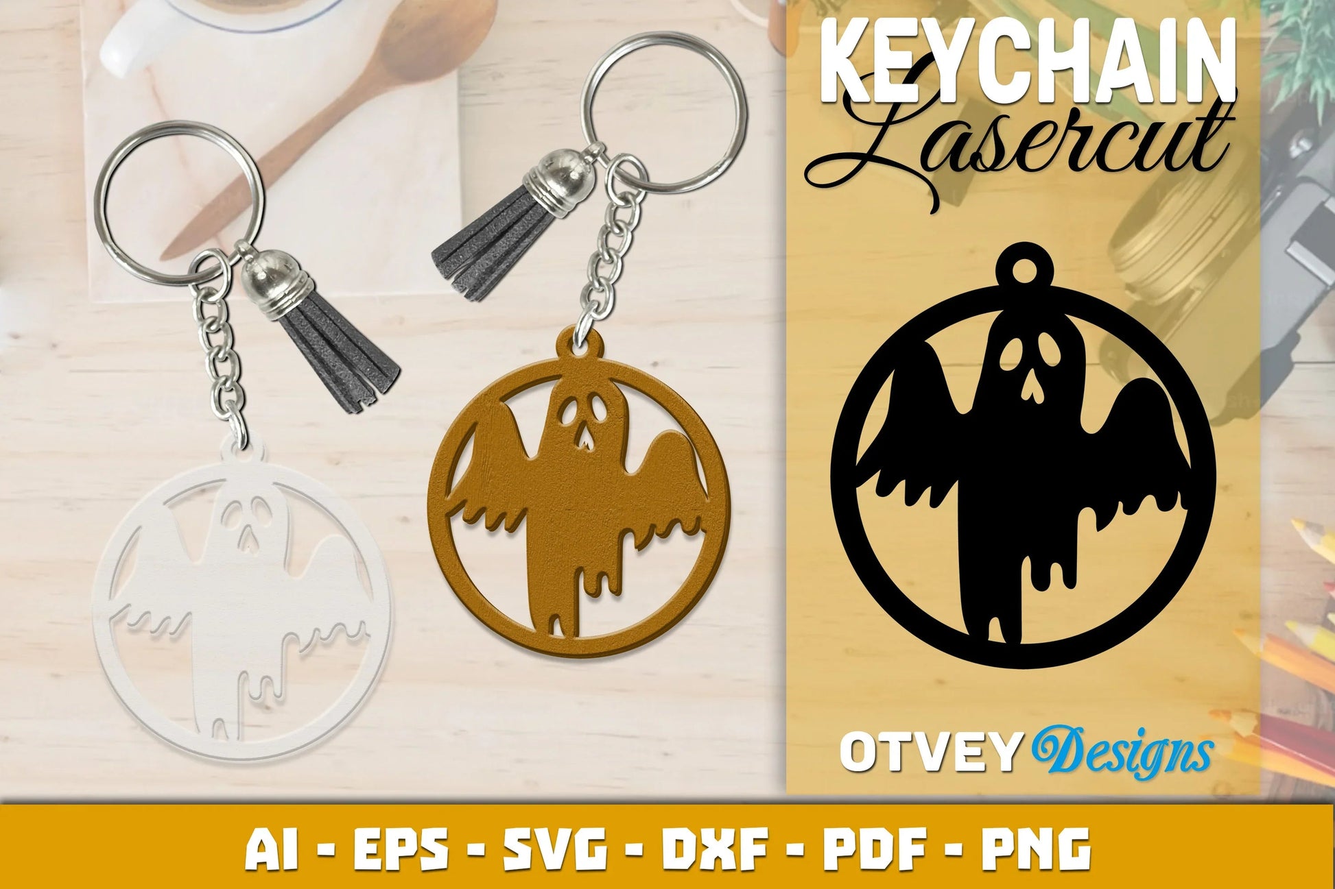 Keychain Halloween Lasercut SVG Bundle 167 - CraftNest - Digital Crafting and Art