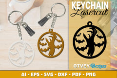 Keychain Halloween Lasercut SVG Bundle 172 - CraftNest - Digital Crafting and Art