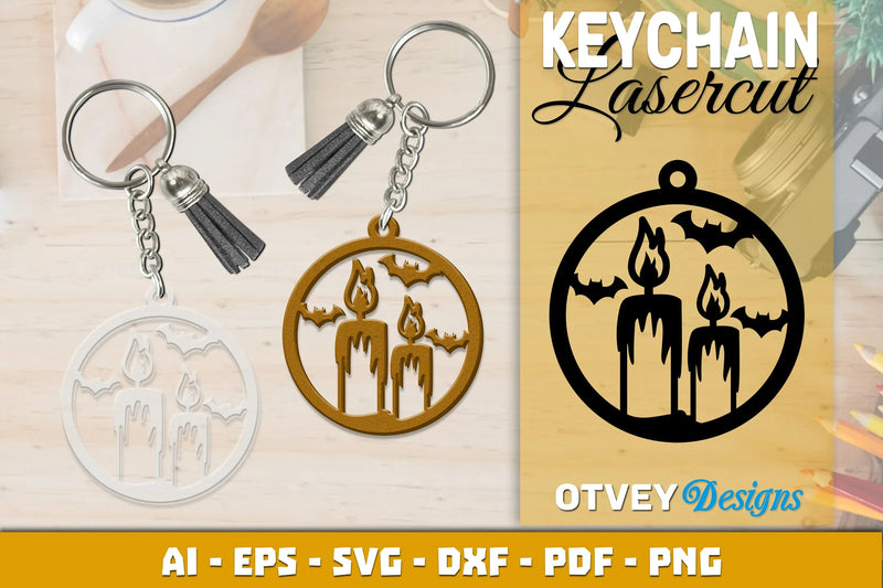 Keychain Halloween Lasercut SVG Bundle 191 - CraftNest - Digital Crafting and Art