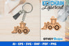 Keychain Tractor Lasercut SVG Bundle