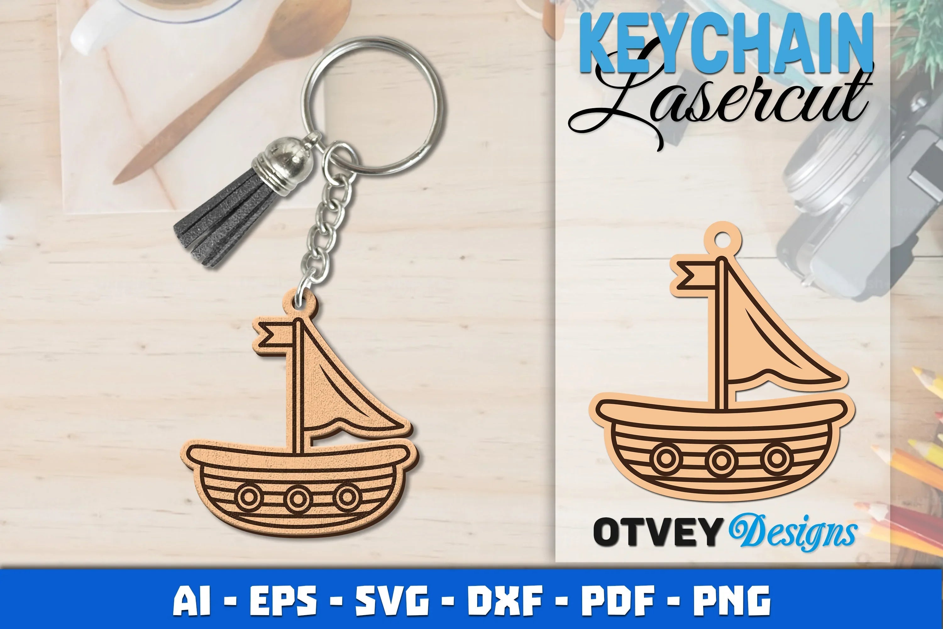 Keychain Transport Lasercut SVG Bundle - CraftNest - Digital Crafting and Art