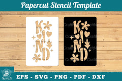Kind Papercut Stencil Clipart Bundle - CraftNest - Digital Crafting and Art