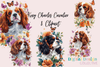 King Charles Cavalier Dog Clipart Bundle