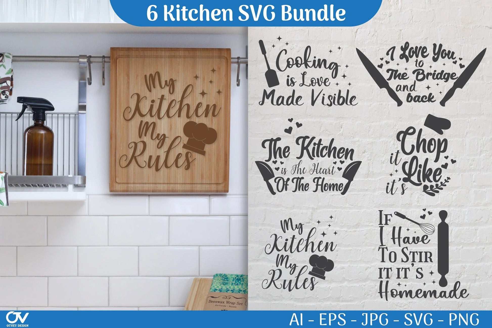 Kitchen Decal SVG Bundle - CraftNest - Digital Crafting and Art