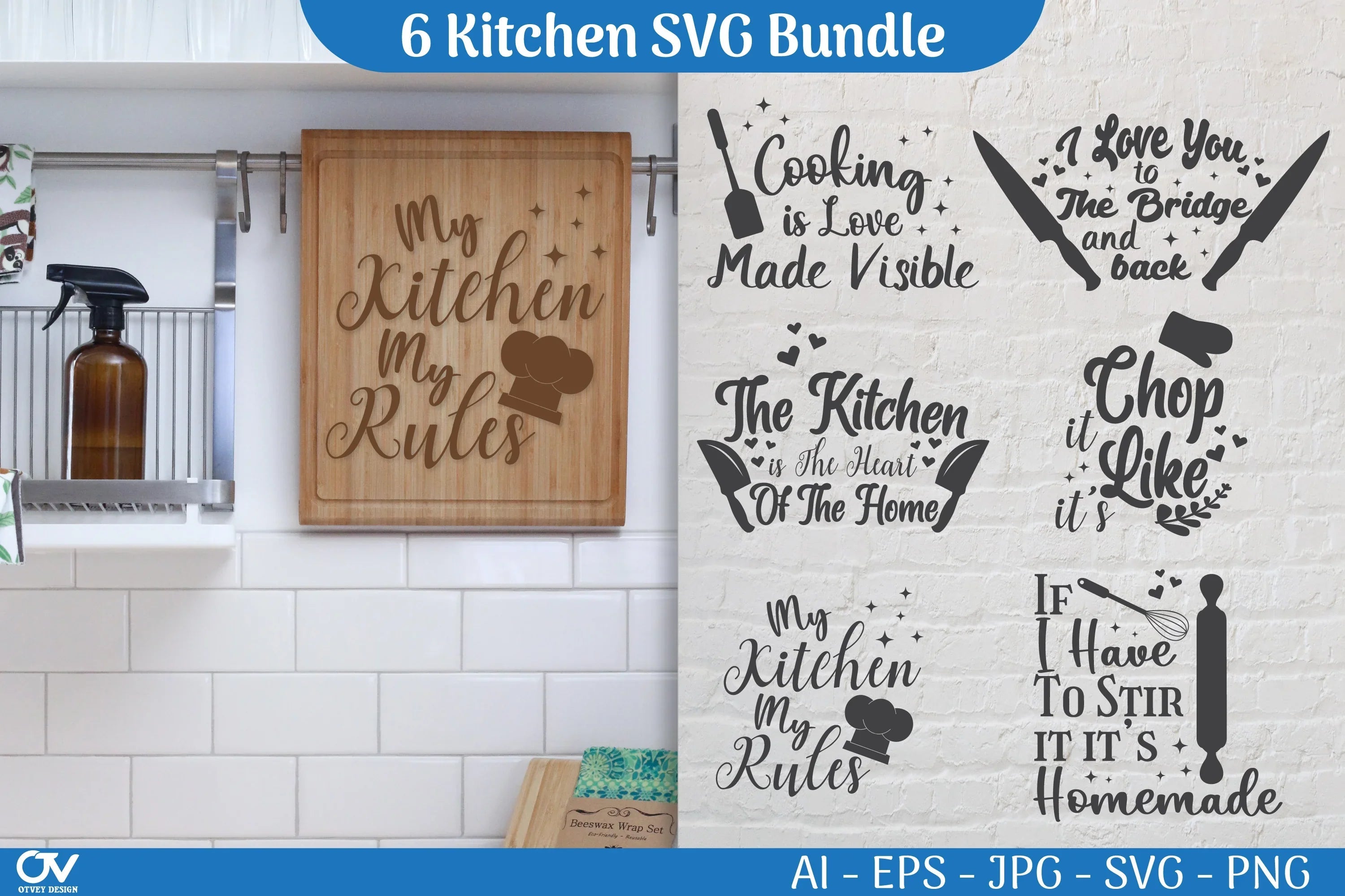 Kitchen Decal SVG Bundle - CraftNest - Digital Crafting and Art