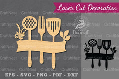 Kitchen Sign Laser Cut Design Bundle - CraftNest - Digital Crafting and Art