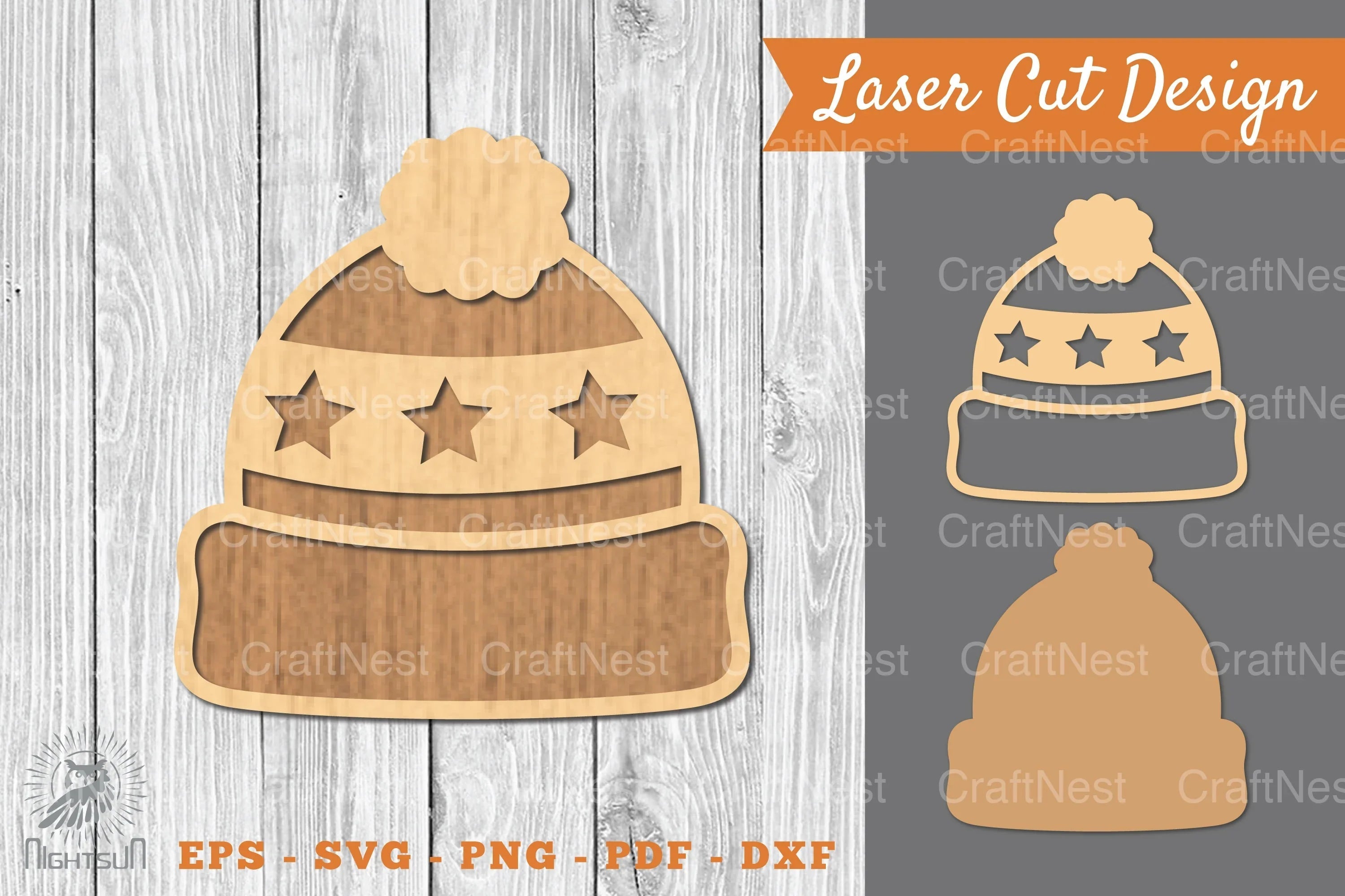Knitted Hat Laser Cut Decoration Clipart Bundle - CraftNest - Digital Crafting and Art