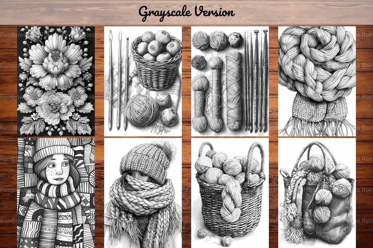 Knitting And Crocheting Coloring Books - CraftNest - Digital Crafting and Art