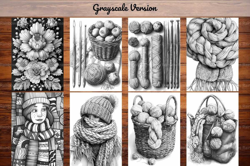 Knitting And Crocheting Coloring Books - CraftNest - Digital Crafting and Art