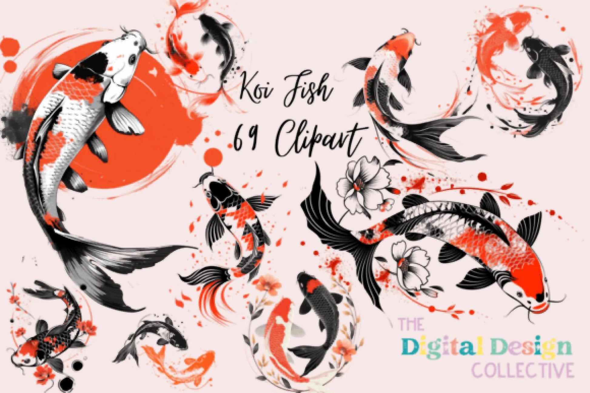 Stunning Koi Fish Clipart Bundle - CraftNest - Digital Crafting and Art