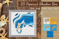 Koi Fish 3D Papercut Shadow Box Clipart Bundle - CraftNest - Digital Crafting and Art