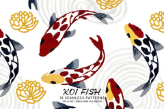 Koi Fish Patterns - Asian - CraftNest - Digital Crafting and Art