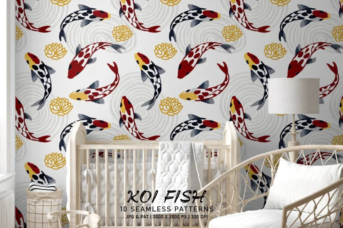 Koi Fish Patterns - Asian - CraftNest - Digital Crafting and Art