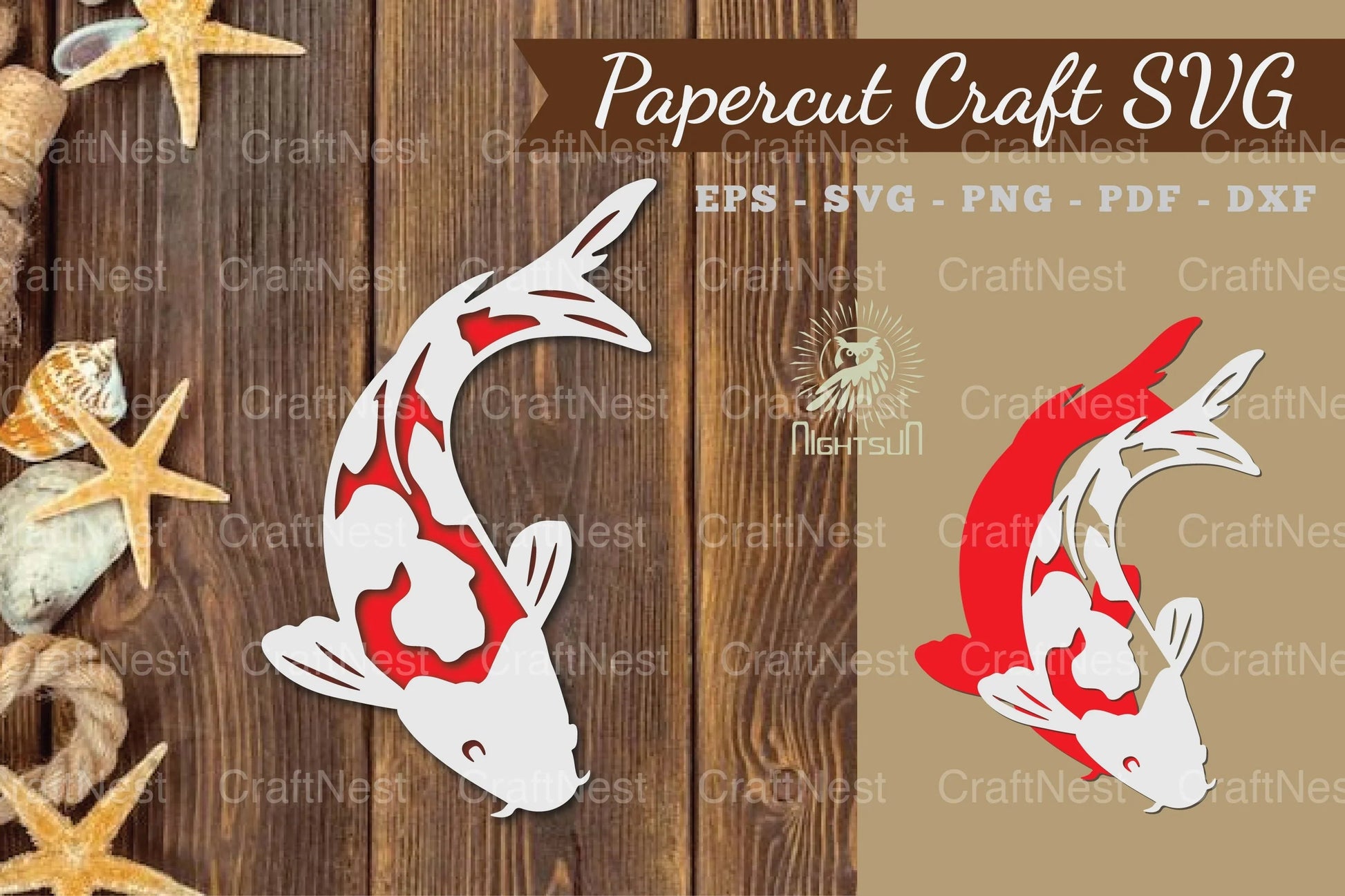 Koi Fish Paper Cut SVG Bundle - CraftNest - Digital Crafting and Art