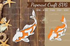 Koi Fish Paper Cut Clipart Bundle - CraftNest - Digital Crafting and Art