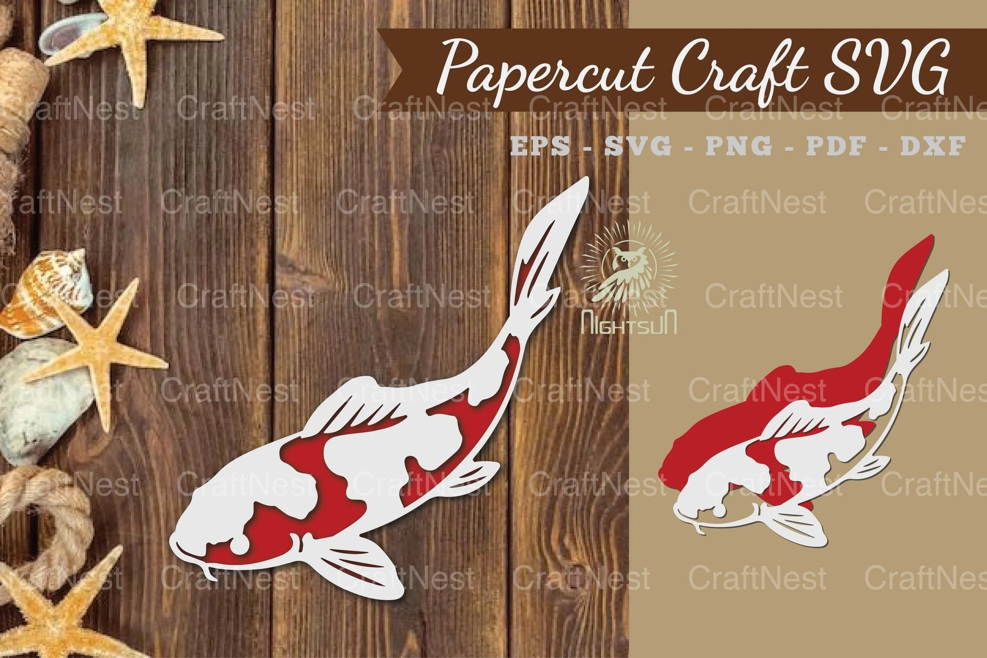 Koi Fish Paper Cut Clipart Bundle - CraftNest - Digital Crafting and Art
