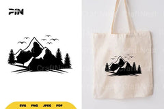 Landscape Mountain Silhouette Clipart Bundle - CraftNest - Digital Crafting and Art