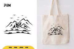 Landscape Mountain Silhouette Clipart Bundle - CraftNest - Digital Crafting and Art