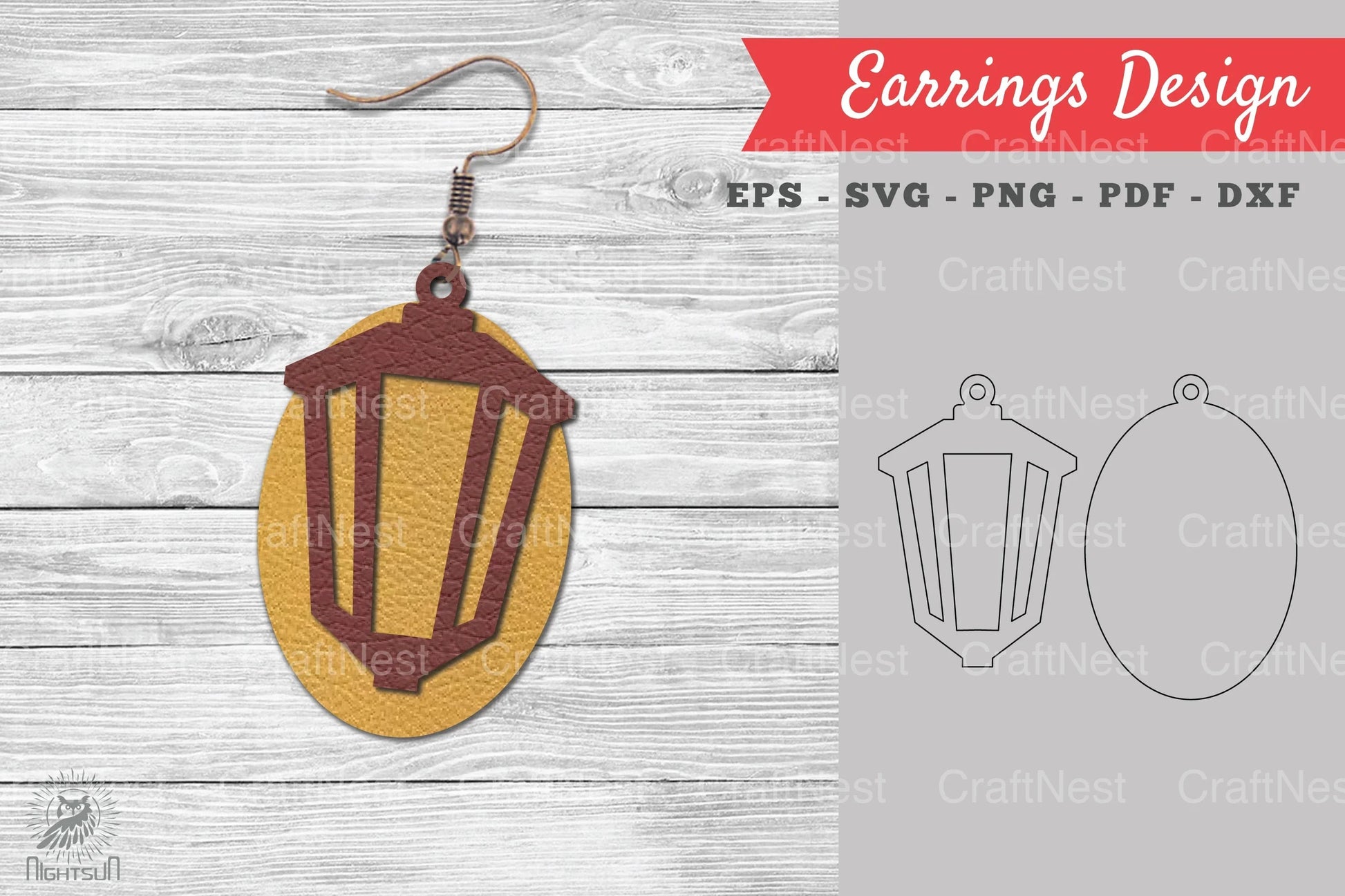 Lantern Leather Earring Design Clipart Bundle - CraftNest - Digital Crafting and Art