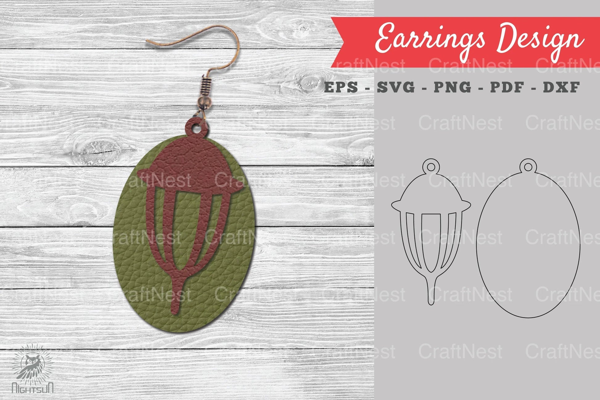 Lantern Leather Earring Design Clipart Bundle - CraftNest - Digital Crafting and Art