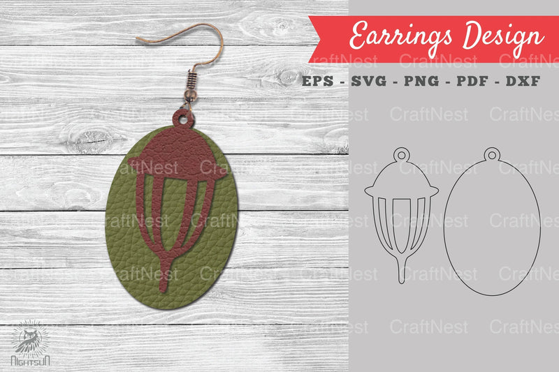 Lantern Leather Earring Design Clipart Bundle - CraftNest - Digital Crafting and Art