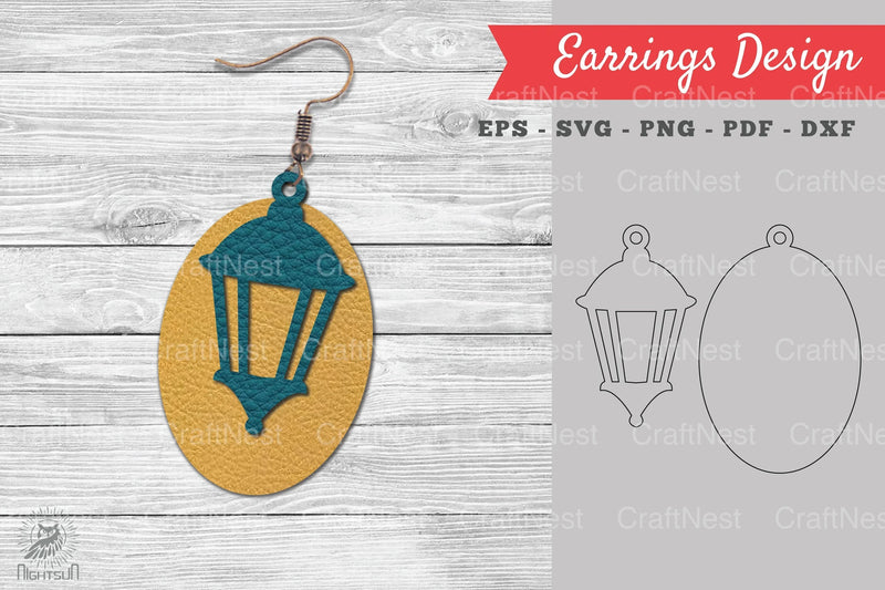 Lantern Leather Earring Design Clipart Bundle - CraftNest - Digital Crafting and Art
