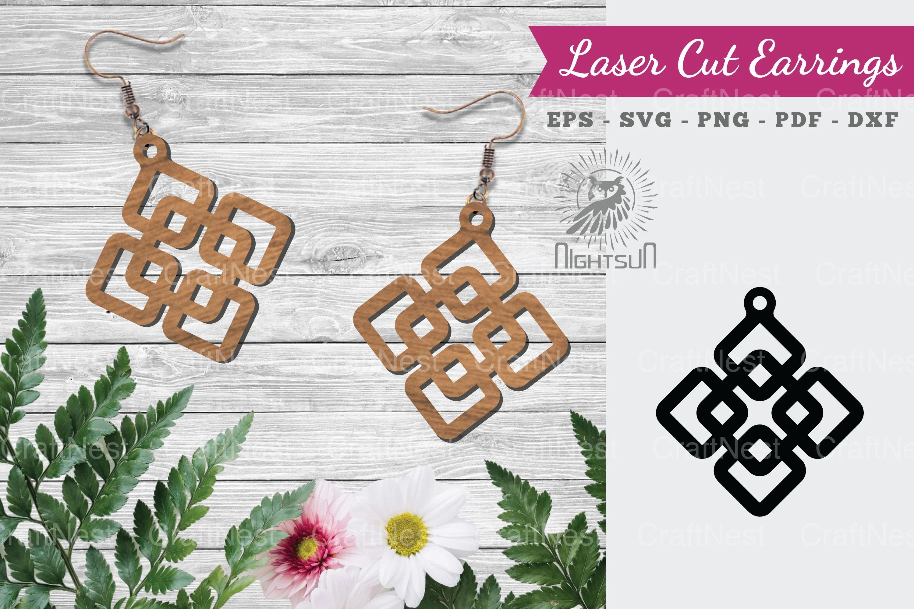 Laser Cut Earrings SVG Bundle - CraftNest - Digital Crafting and Art