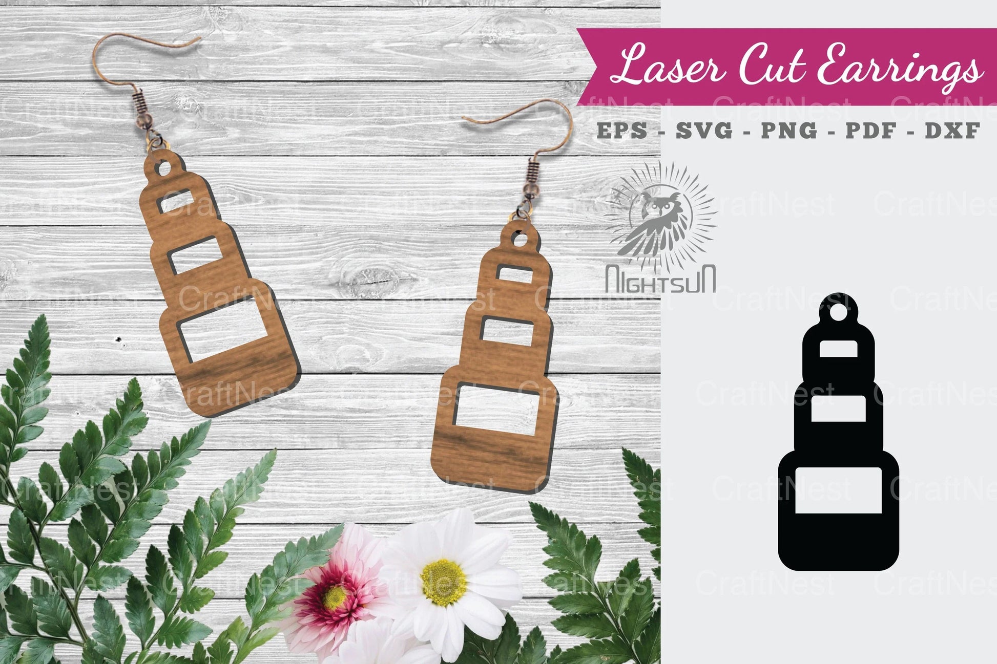 Laser Cut Earrings SVG Bundle - CraftNest - Digital Crafting and Art