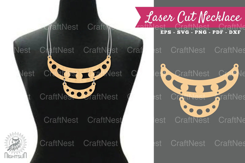 Laser Cut Necklace Design SVG Bundle - CraftNest - Digital Crafting and Art