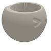 Laughing Emoji Planter Wall With Hole 3D Print STL File