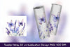 Lavender Butterfly Tumbler Wrap Clipart Bundle