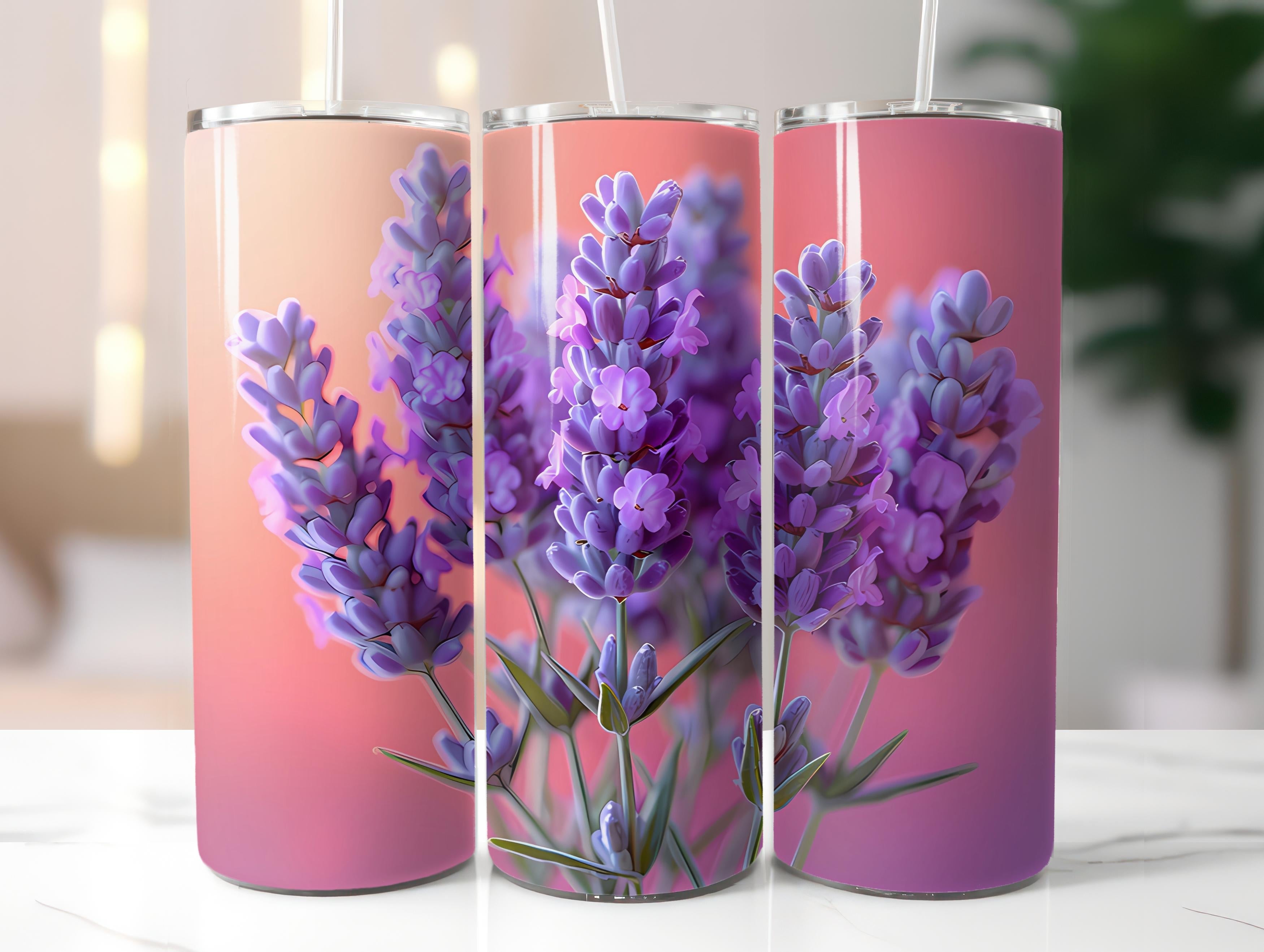 Lavender Flowers Tumbler Wrap - CraftNest - Digital Crafting and Art