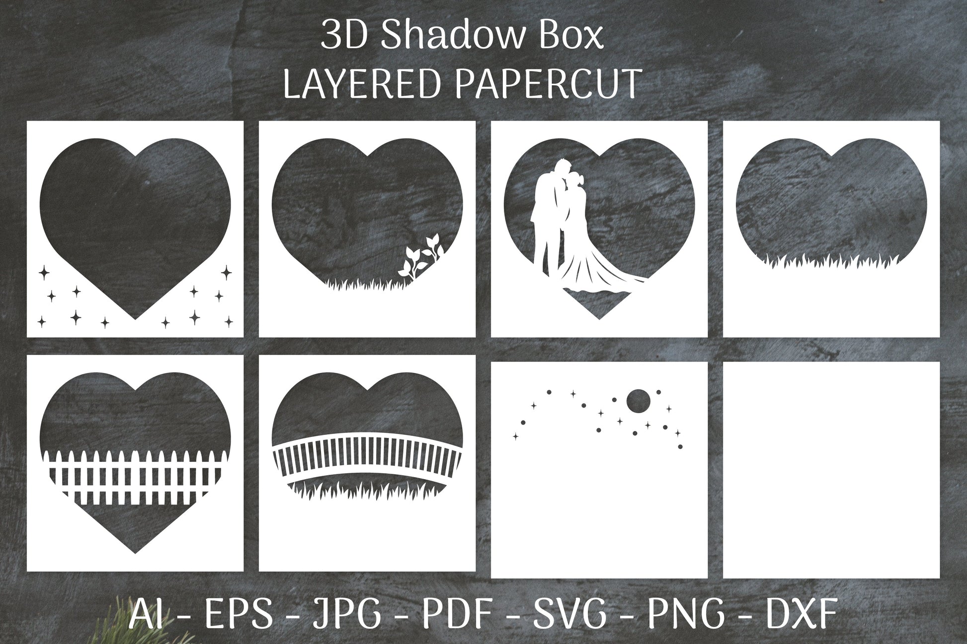 Layered Wedding Couple SVG Bundle 3 - CraftNest - Digital Crafting and Art